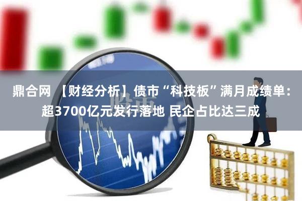 鼎合网 【财经分析】债市“科技板”满月成绩单：超3700亿元发行落地 民企占比达三成