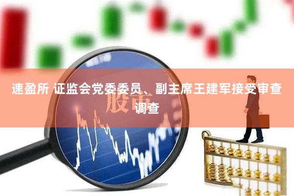 速盈所 证监会党委委员、副主席王建军接受审查调查